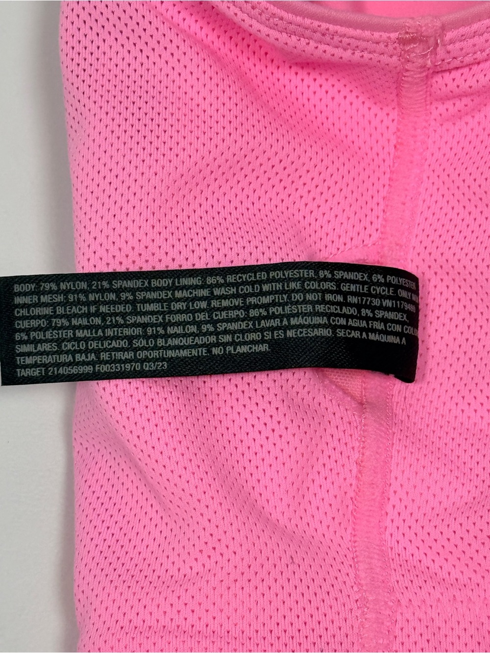 All in Motion Pink Spaghetti Strap Workout Jog Sports Bra XXL - Picture 4 of 6